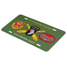 2ND BN 320TH FIELD ARTILLERY 101ST LICENSE PLATE | Zazzle