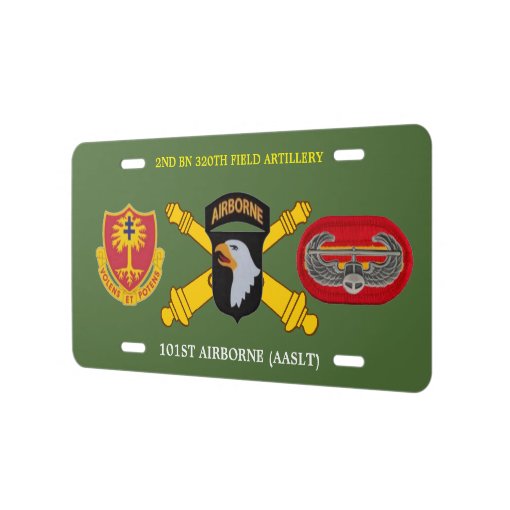 2ND BN 320TH FIELD ARTILLERY 101ST LICENSE PLATE Zazzle