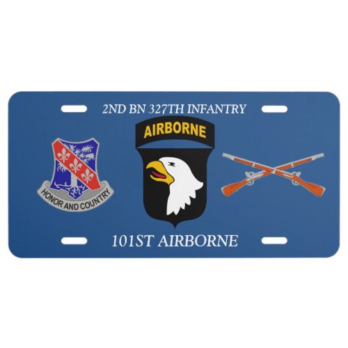 2ND BN 327TH INFANTRY 101ST AIRBORNE LICENSE PLATE