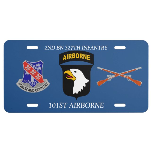 2ND BN 327TH INFANTRY 101ST AIRBORNE LICENSE PLATE (Front)