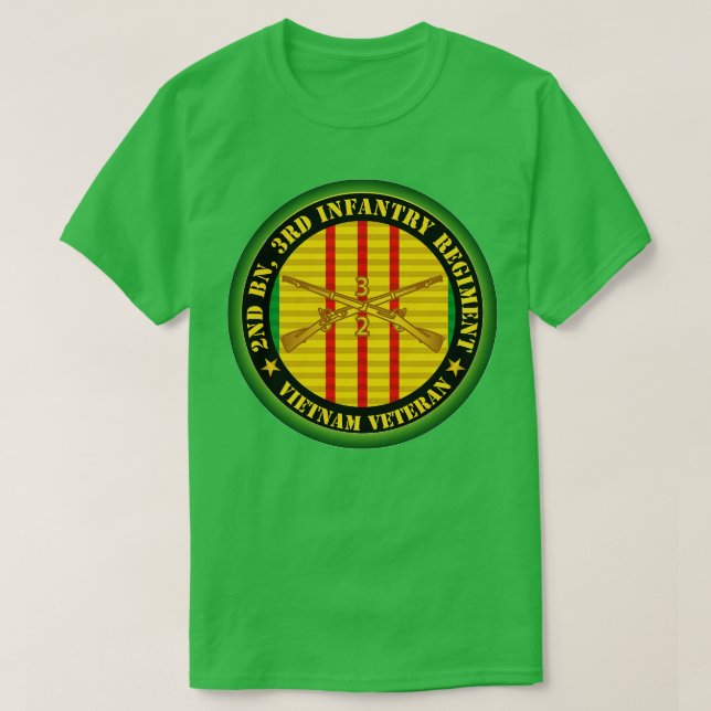 2nd Bn 3rd Infantry Regiment Vietnam Veteran w Inf T-Shirt (Design Front)