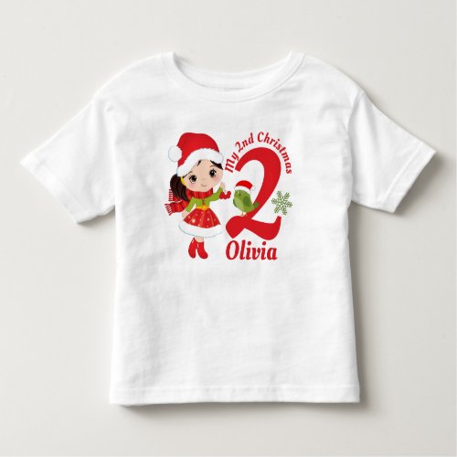 2nd Christmas Little Cute Girl Toddler T_Shirt