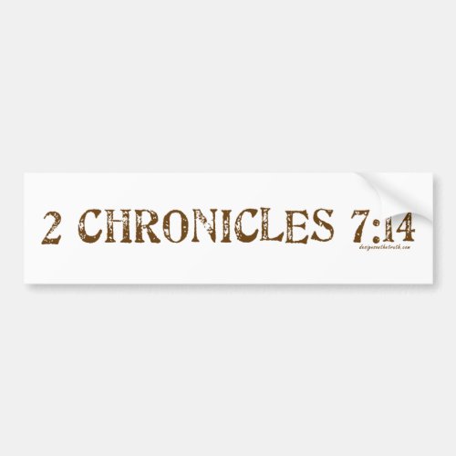 2nd Chronicles 714 Bumper Sticker