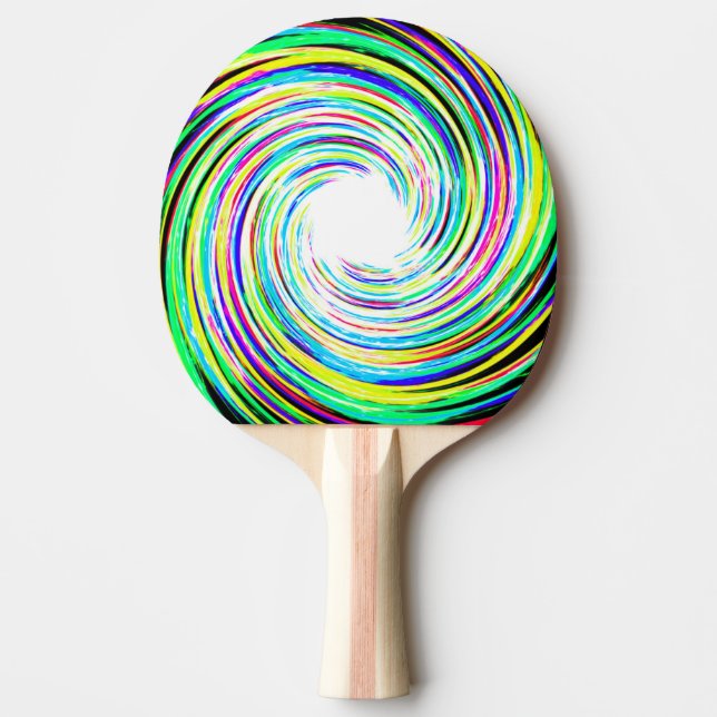 2nd Colored Spark Swirl Ping Pong Paddle (Front)