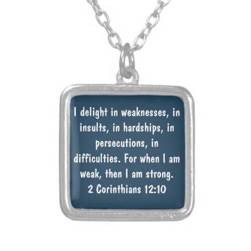 2nd Corinthians 1210 Necklace