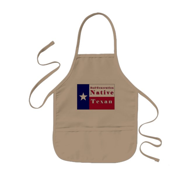 2nd Generation Native Texan Flag Kids' Apron (Front)