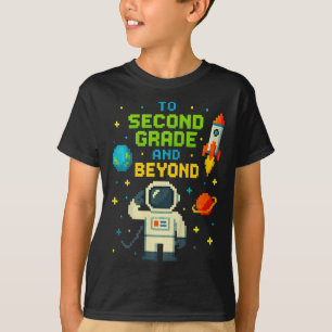 2nd Grade And Beyond Astronaut Space Boys Gamer Fi T-Shirt