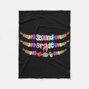 2nd Grade Back To School Bracelet Teacher Girls Ki Fleece Blanket