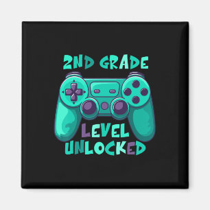2nd Grade Boys Gamer Level Ck To School First Day Magnet