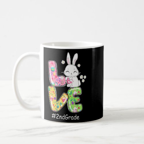 2nd Grade Bunny Love Teacher Easter Day Matching  Coffee Mug