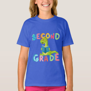 2nd Grade Dinosaur crew team Boys kids school T-Shirt