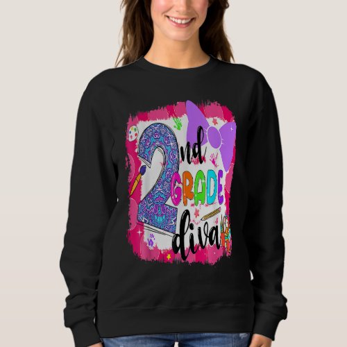 2nd Grade Diva First Day Of School Girl Clothes Sweatshirt