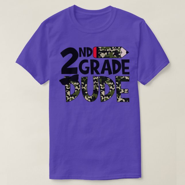 2nd grade dude school T-Shirt (Design Front)