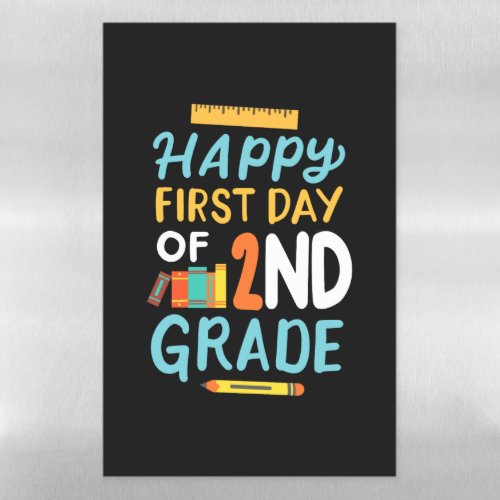 2nd Grade First Day of School Magnetic Dry Erase Sheet