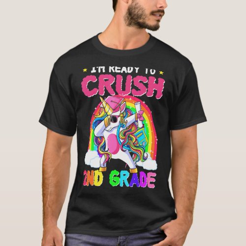 2nd Grade Girls Unicorn Crush Second Grade Back To T_Shirt