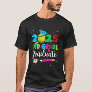 2nd Grade Graduate 2025 Graduation Softball Last D T-Shirt