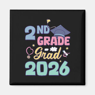 2nd Grade Graduation 2026 Proud Grad Second Grade Magnet