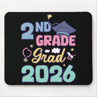 2nd Grade Graduation 2026 Proud Grad Second Grade Mouse Pad