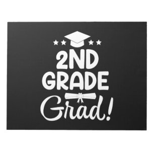 2nd Grade Graduation Shirt Elementary School Grad Notepad