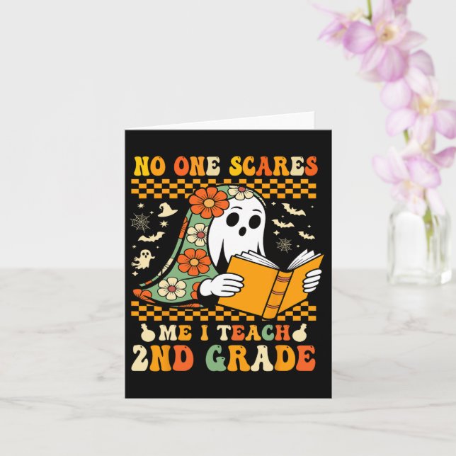 2nd Grade Halloween Teacher Educator Second Grade Card