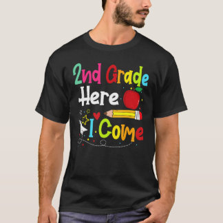 2nd Grade Here I Come Teacher Back To School Boys T-Shirt