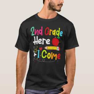 2nd Grade Here I Come Teacher Back To School Boys T-Shirt