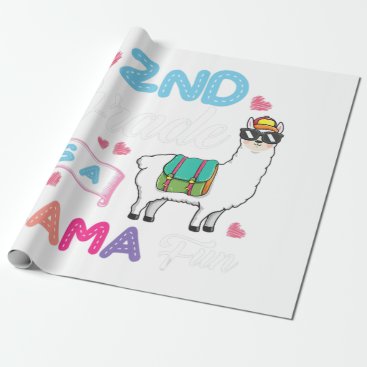 2nd Grade Is A Llama Fun Shirt Llama Second Grade  Wrapping Paper