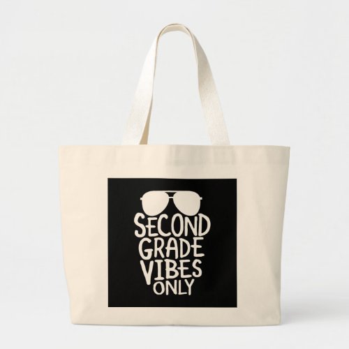 2nd Grade Just Got A Whole Lot Cooler TShirt Back Large Tote Bag