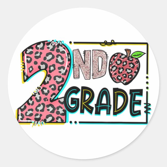 2nd Grade Last Day Of School Second Grade Back to  Classic Round Sticker (Front)