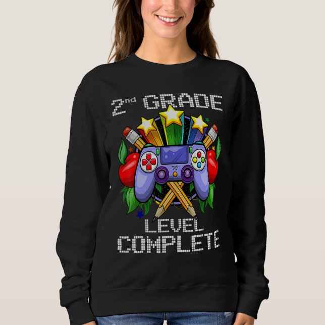 2nd Grade Level Complete Back To School  Boys Girl Sweatshirt (Front)