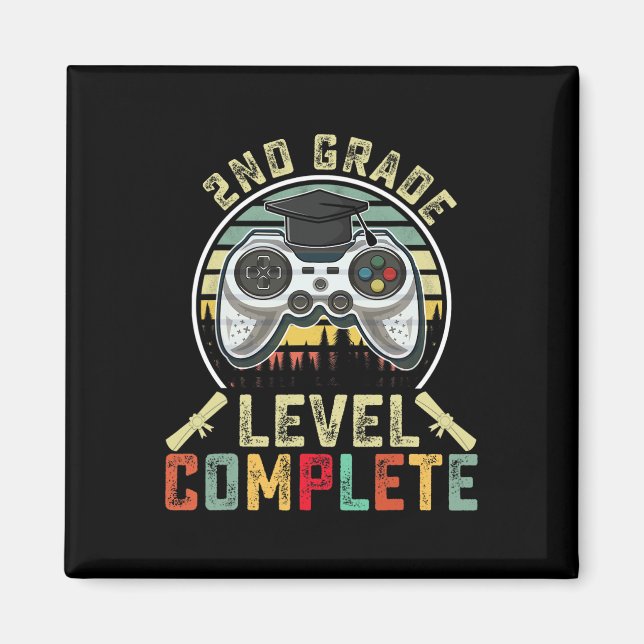 2nd Grade Level Complete Gamer 2nd Grade Graduatio Magnet (Front)