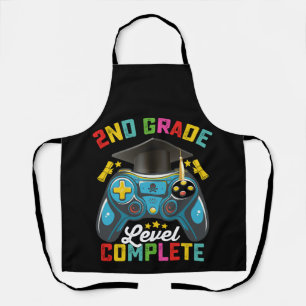 2nd Grade Level Complete Graduation Gaming Gamer Apron