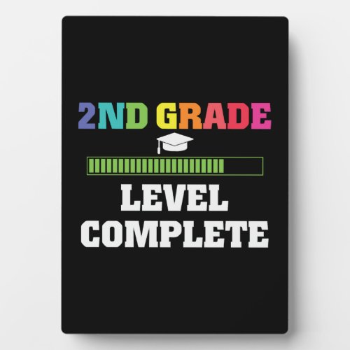 2ND Grade Level Complete Video Gamer Graduate Gift Plaque