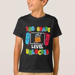 2nd Grade Level Unlocked Back To School First Day T-Shirt