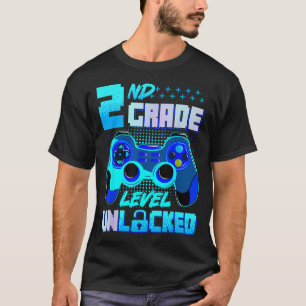 2Nd Grade Level Unlocked Gamer Boys Kids First Day T-Shirt