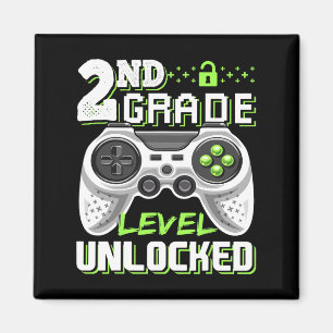 2nd Grade Level Unlocked Video Game Back To School Magnet