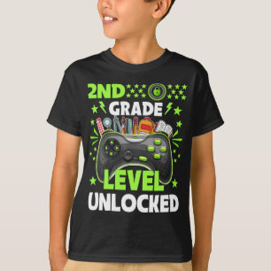 2nd Grade Level Unlocked Video Game Back to School T-Shirt