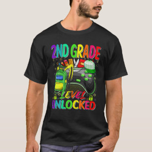 2Nd Grade Level Unlocked Video Game Back To School T-Shirt