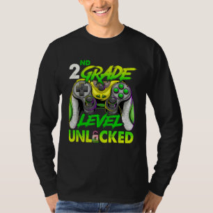 2nd Grade Level Unlocked Video Game Back to School T-Shirt