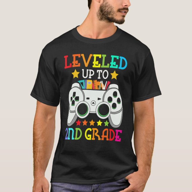 2nd Grade Level Unlocked Video Game Back To School T-Shirt (Front)