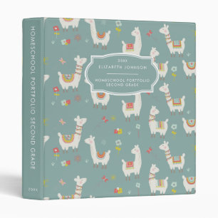 2nd Grade   Llamas Homeschool Portfolio Binder