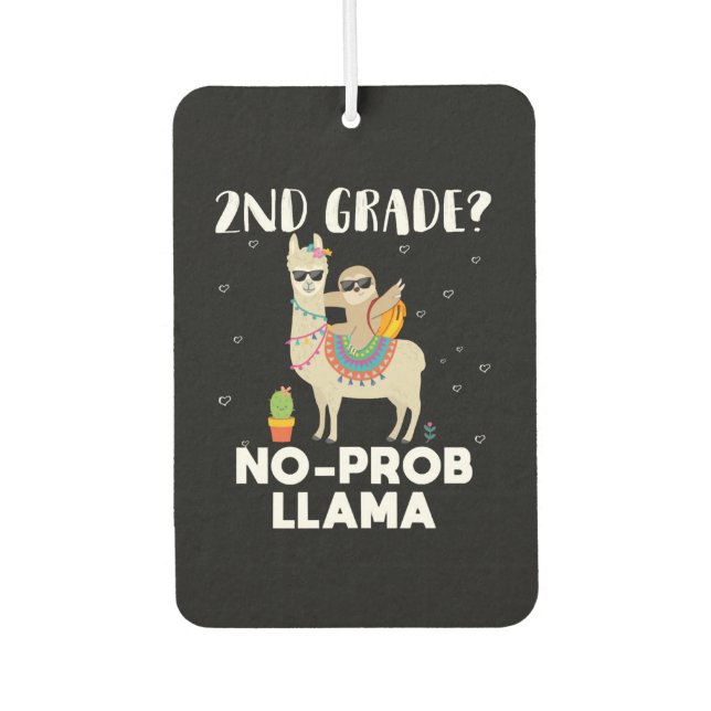 2nd grade no prob llama air freshener (Front)