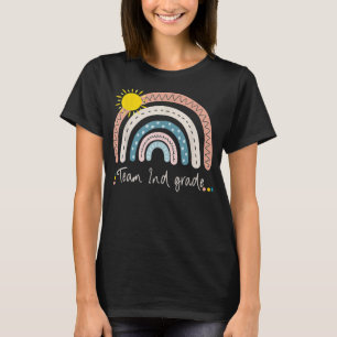 2nd Grade Of Team Pre-K Squad Crew Teacher Rainbow T-Shirt