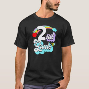 2nd Grade Rainbow Back To School Second Grade Teac T-Shirt