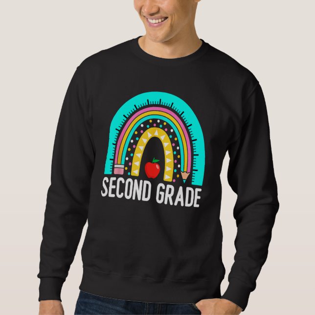 2nd Grade Rainbow Teacher Team Second Grade Squad  Sweatshirt (Front)