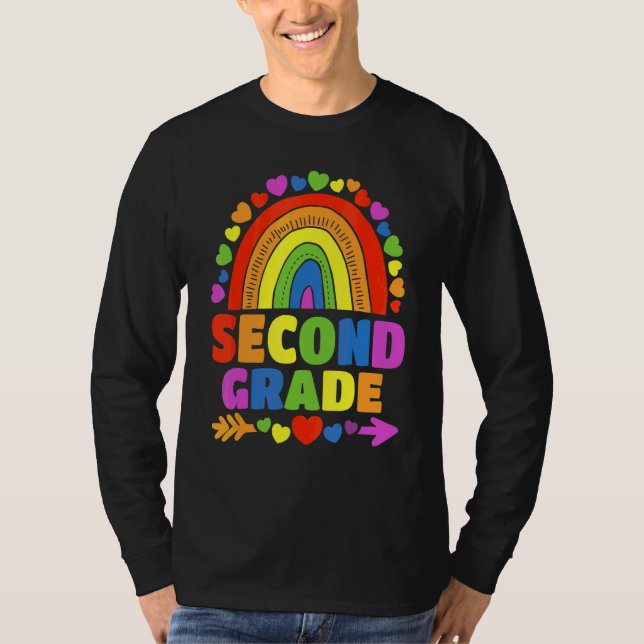 2nd Grade Rainbow Teacher Team Second Grade Squad  T-Shirt (Front)