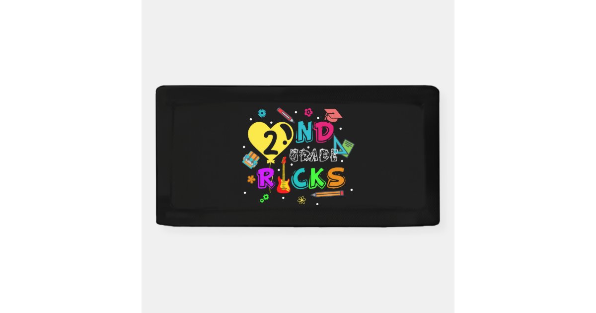 2nd Grade Rocks Banner | Zazzle