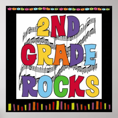 2nd Grade Rocks Classroom Poster