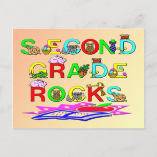 2nd Grade Rocks Postcard