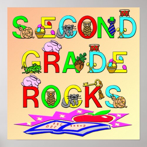 2nd Grade Rocks Poster
